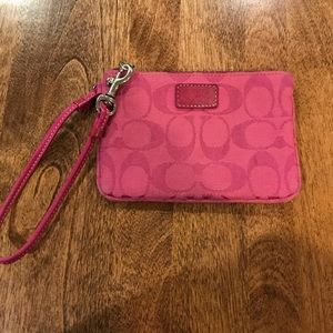 Coach pink wristlet